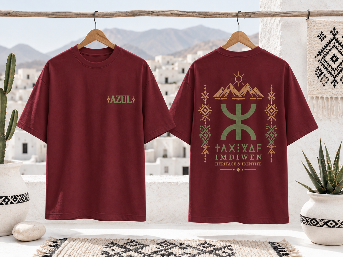 T-Shirt Oversize Racines de l’Atlas – Unisexe