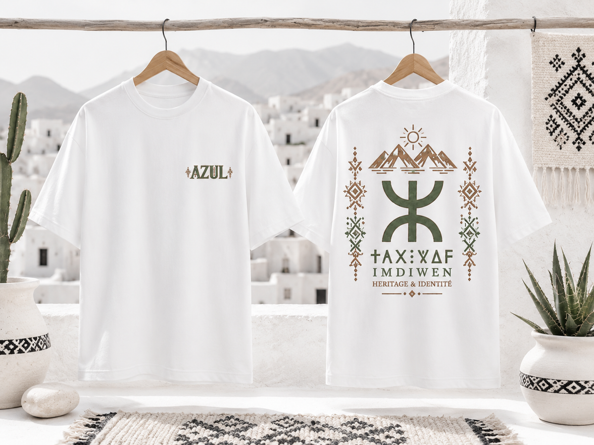 T-Shirt Oversize Racines de l’Atlas – Unisexe